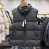 Men's short large size stand collar down vest