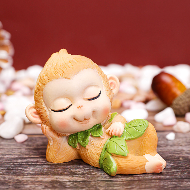 迷你齐天大圣孙悟空摆件摇头汽车车摆创意可爱家居桌面小装饰品 - 图2