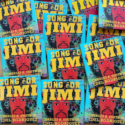 【现货】献给吉米的歌：吉他传奇吉米·亨德里克斯的故事The Story of Guitar Legend Jimi Hendrix 乐坛人物故事艺术绘本英文原版 - 图0