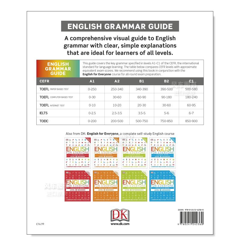 【现货】DK新视觉人人学英语：语法指南：一个全面的视觉参考 English for Everyone English Grammar Guide: A comprehensive vis - 图0