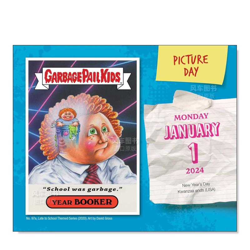 【预 售】垃圾桶小子：2024 年逐日挂历Garbage Pail Kids 2024 Day-to-Day Calendar日历 原版图书进口外版书籍The Topps Company - 图1