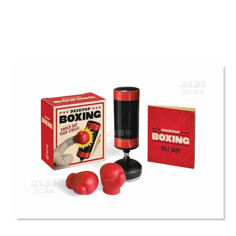 【现货】桌面拳击:消除压力 Desktop Boxing: Knock Out Your Stress(RP Minis) 英文原版迷你创意礼品书籍桌面沙袋解压套装 - 图0