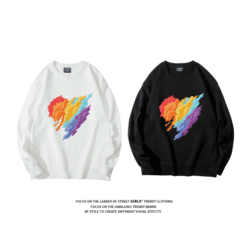 设计感小众印花白色圆领2022年卫衣 jktee卫衣/绒衫