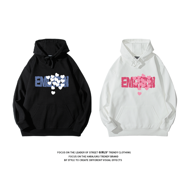 jktee黑色连帽加绒加厚宽松潮卫衣 jktee卫衣/绒衫