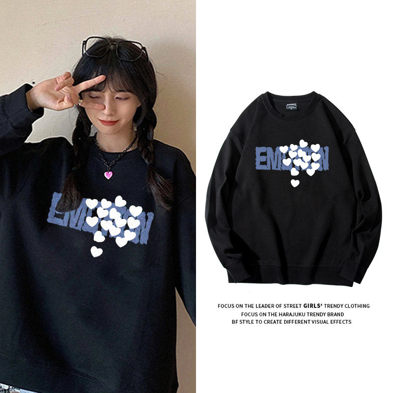 jktee黑色连帽加绒加厚宽松潮卫衣 jktee卫衣/绒衫