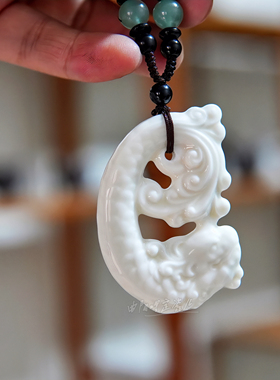曲阳定瓷饰品定窑白瓷吊坠平安扣