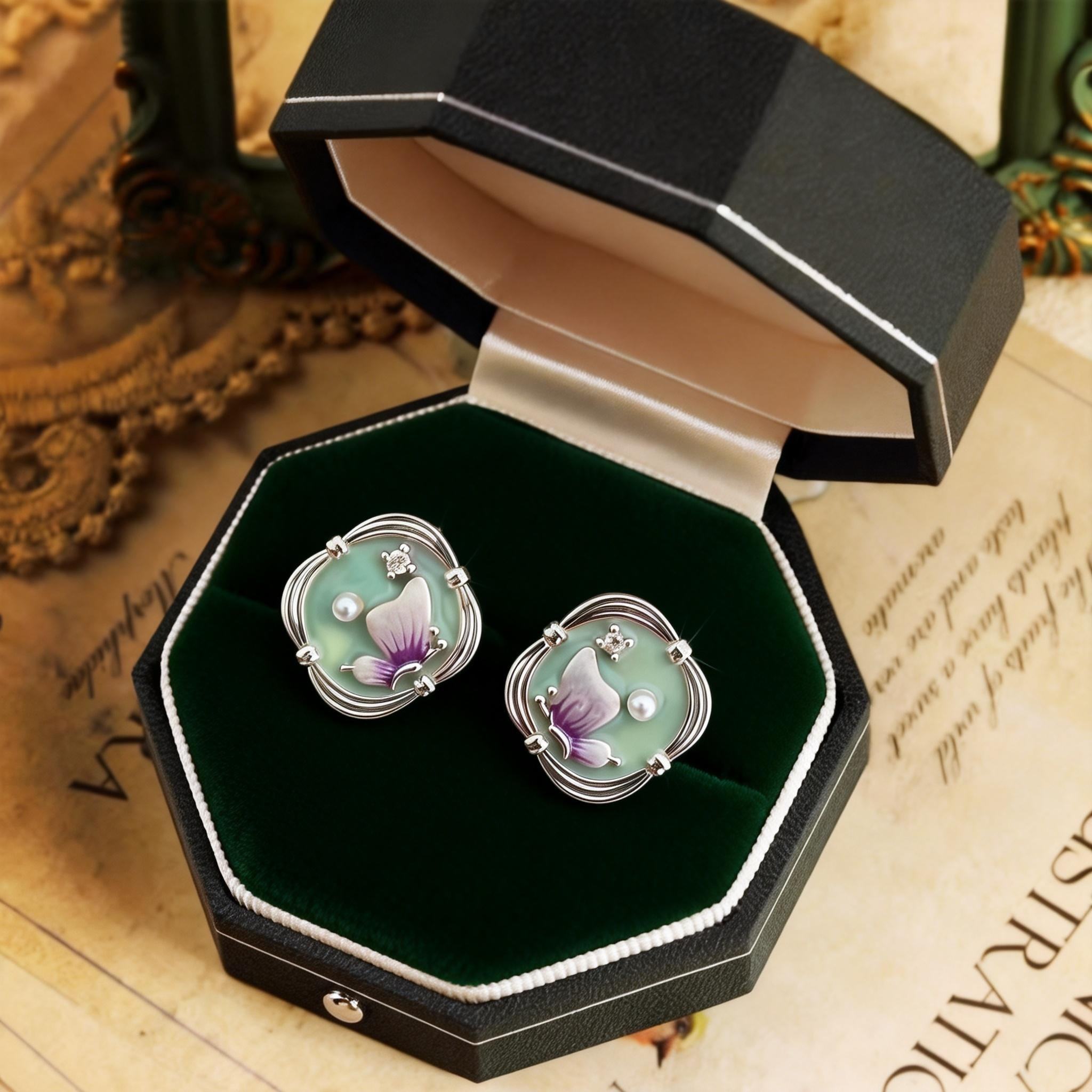 2026年新款潮耳饰复古气质油画耳环女小众设计感花朵耳钉莫奈花园,淘宝优惠券,粉丝福利购,淘宝优惠卷