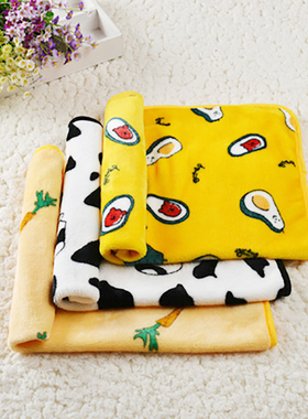 Soft flannel pet dog blanket cartoon print cat and dog bed s