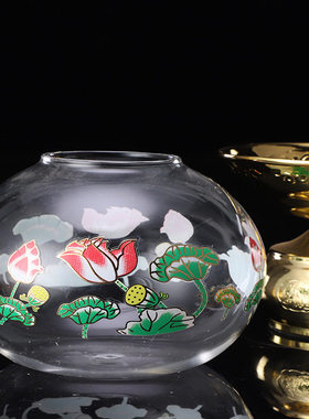 供佛莲花酥油长明灯防风可调光