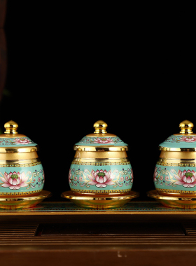 佛具套装合金香炉佛前花瓶供佛用品大全果盘圣水杯佛堂供具一套