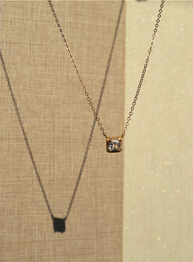 包金轻奢ins不掉色吊坠送女友