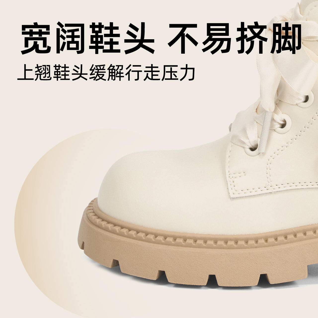红蜻蜓儿童马丁靴女童短靴2024冬季新款皮靴中小童宝宝蝴蝶结靴子