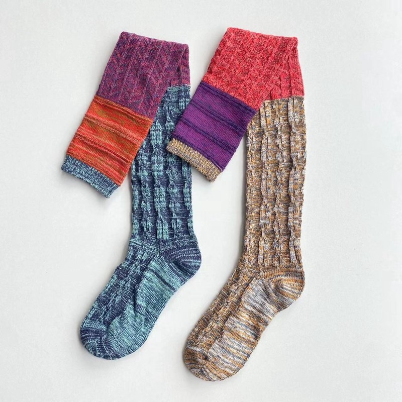 日系韩版冬季长筒过膝袜大线复古麻花高筒袜子百搭裙子长袜子女,淘宝优惠券,粉丝福利购,淘宝优惠卷