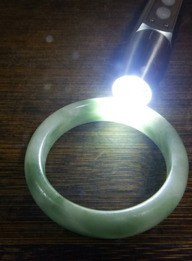 10250号 新疆哈密绿色昆仑玉小圈口手镯 内径51.5mm