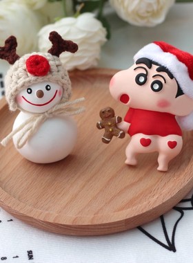 蜡笔小新车载香薰空调石膏卡通