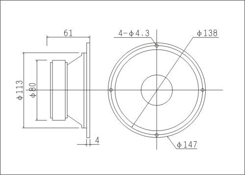 【佳讯厂价直销】佳訊音響 5吋HiFi 中音喇叭 US-528/只 - 图3