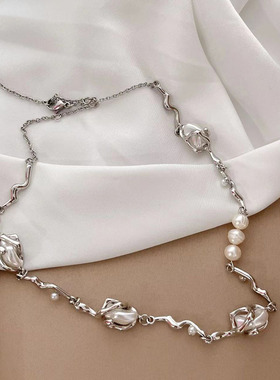 巴洛克珍珠不规则项链ins韩版