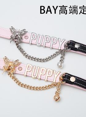 Bay高端定制蝴蝶铃铛项圈