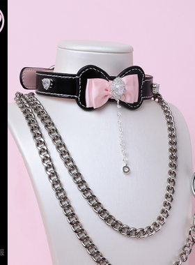 【BAY高端定制】蝴蝶结牛皮项圈骨头puppy女颈带K9定制choker