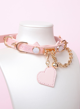 choker项圈猫头puppy字母牛皮k9男女m颈带【BAY高端定制】