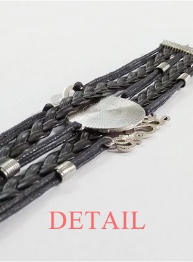 蔬菜黑色永恒礼品皮革手链