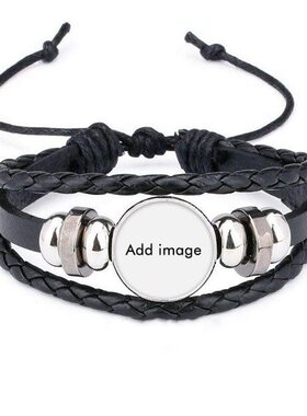 美国皮革礼品编制手链