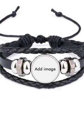 美国皮革礼品编制手链