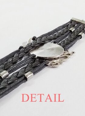 黑白动物永恒礼品皮革手链