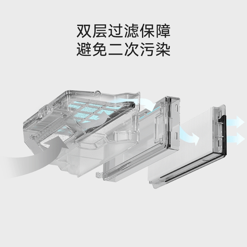 适配云鲸扫地机器人J1J2J3配件 集盒 拖隔网初级滤尘网抹布布边刷 - 图0