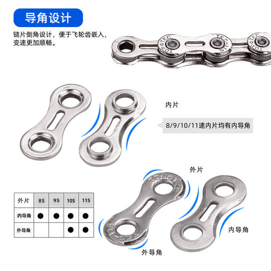 Универсальная трансмиссионная цепь для велосипеда со стабильной производительностью.