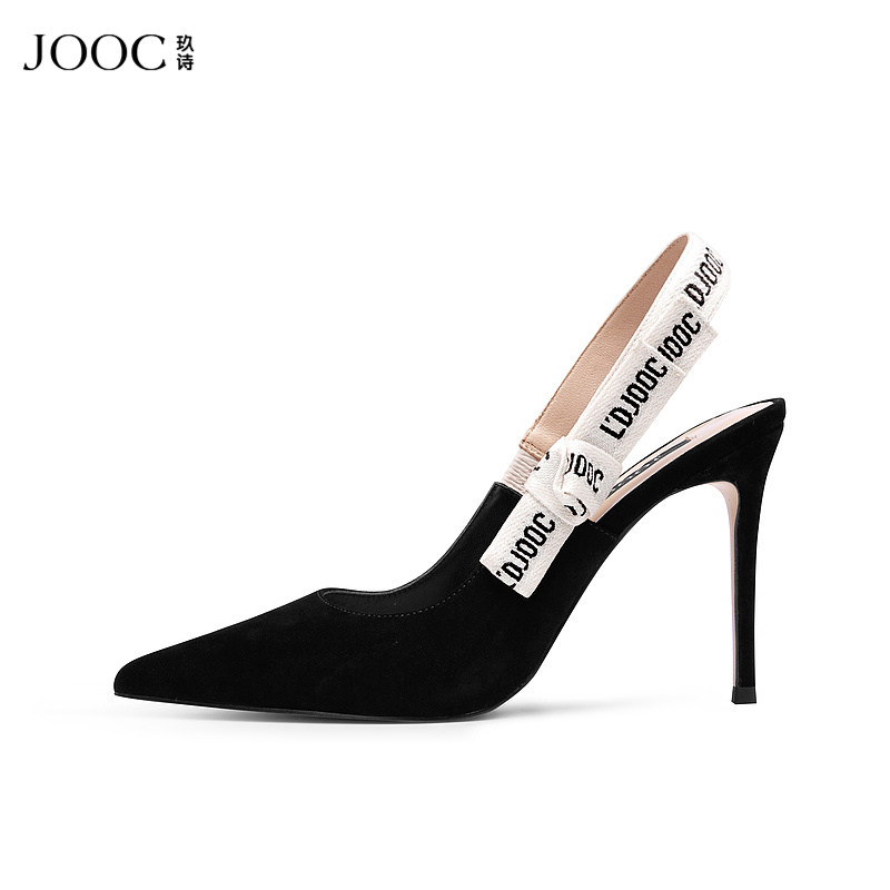 【经典系列】JOOC玖诗细高跟鞋女法式优雅蝴蝶结尖头后空单鞋,淘宝优惠券,粉丝福利购,淘宝优惠卷