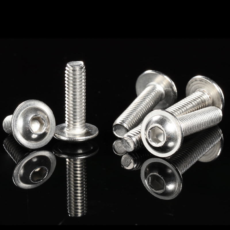 X304大头带垫内六角法兰面机螺丝钉半圆头盘头M3M4M5M6M8M10 - 图2