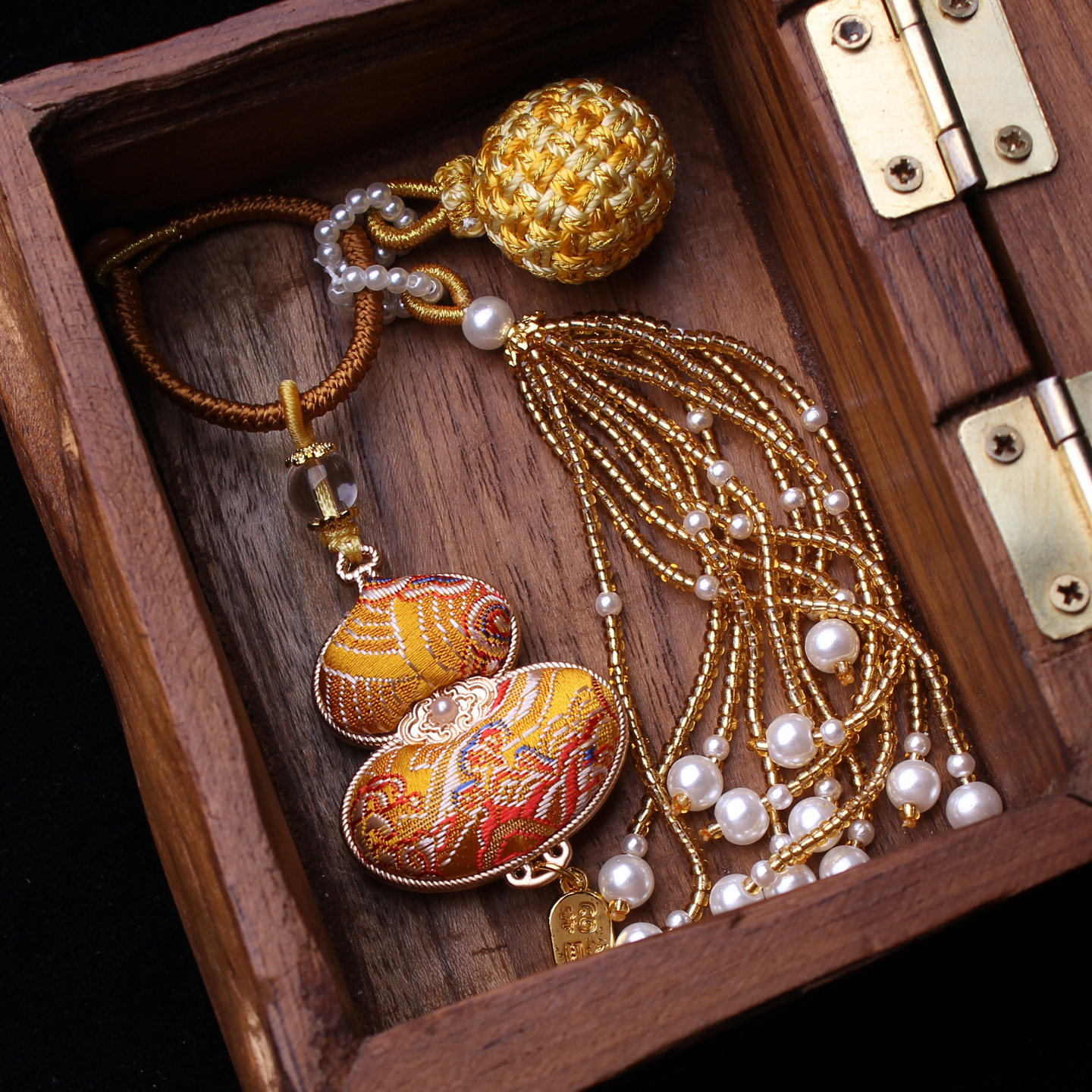 非遗宋锦双面葫芦包包压襟挂件流苏穗子有球必应旗袍汉服钥匙挂饰,淘宝优惠券,粉丝福利购,淘宝优惠卷