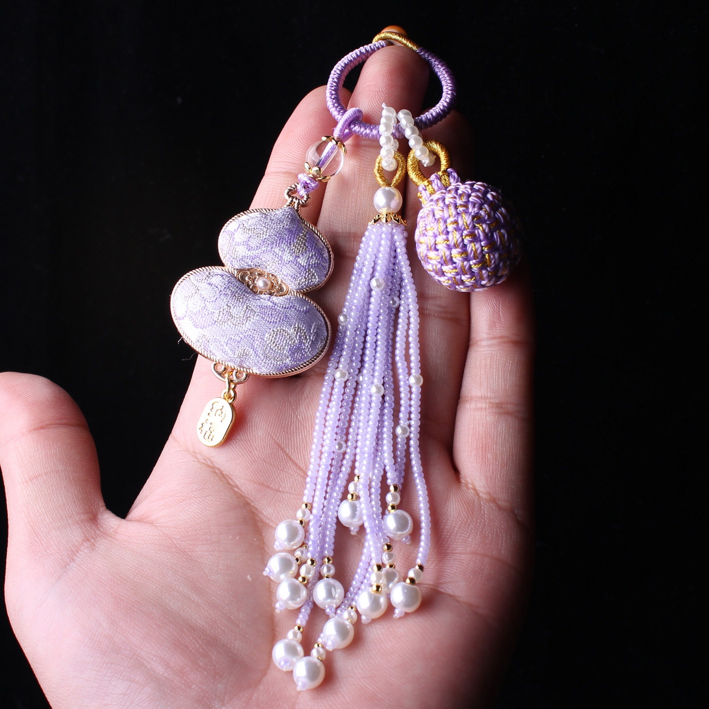 非遗宋锦双面葫芦包包压襟挂件流苏编织有球必应旗袍汉服钥匙挂坠,淘宝优惠券,粉丝福利购,淘宝优惠卷