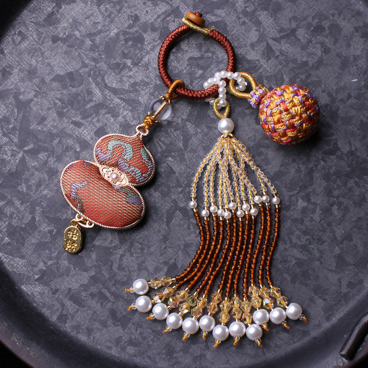 非遗宋锦双面葫芦包包挂件压襟流苏穗子有球必应车挂汉服钥匙吊坠,淘宝优惠券,粉丝福利购,淘宝优惠卷