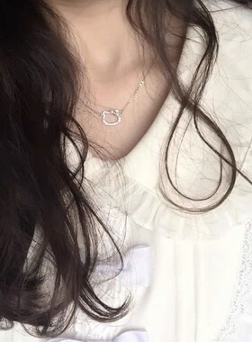 韩版风小众设计钛钢项链饰品女百搭感网红轻奢气质锁骨链