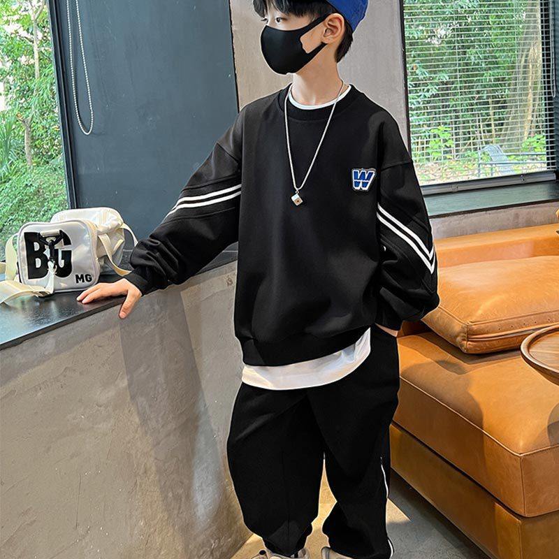 男童春秋款卫衣套装儿童秋装运动服酷帅2025新款帅气时髦炸街潮流,淘宝优惠券,粉丝福利购,淘宝优惠卷