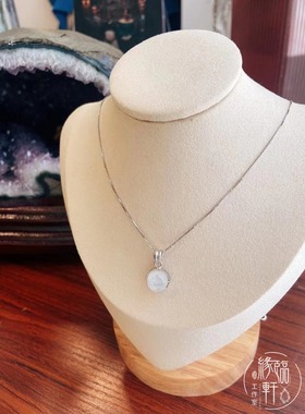 Big C{清仓捡漏 月光石吊坠锁骨链纯银镶嵌时尚百搭简约风格}