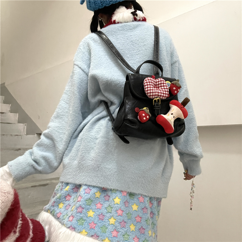 日光欲原创迷你书包小众搞怪双肩包出街穿搭Y2K小巧可爱秋冬背包 - 图1