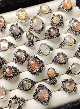 地脉拾光｜天然水晶幽灵戒指孤品复古尼泊尔新中式配饰女12.10