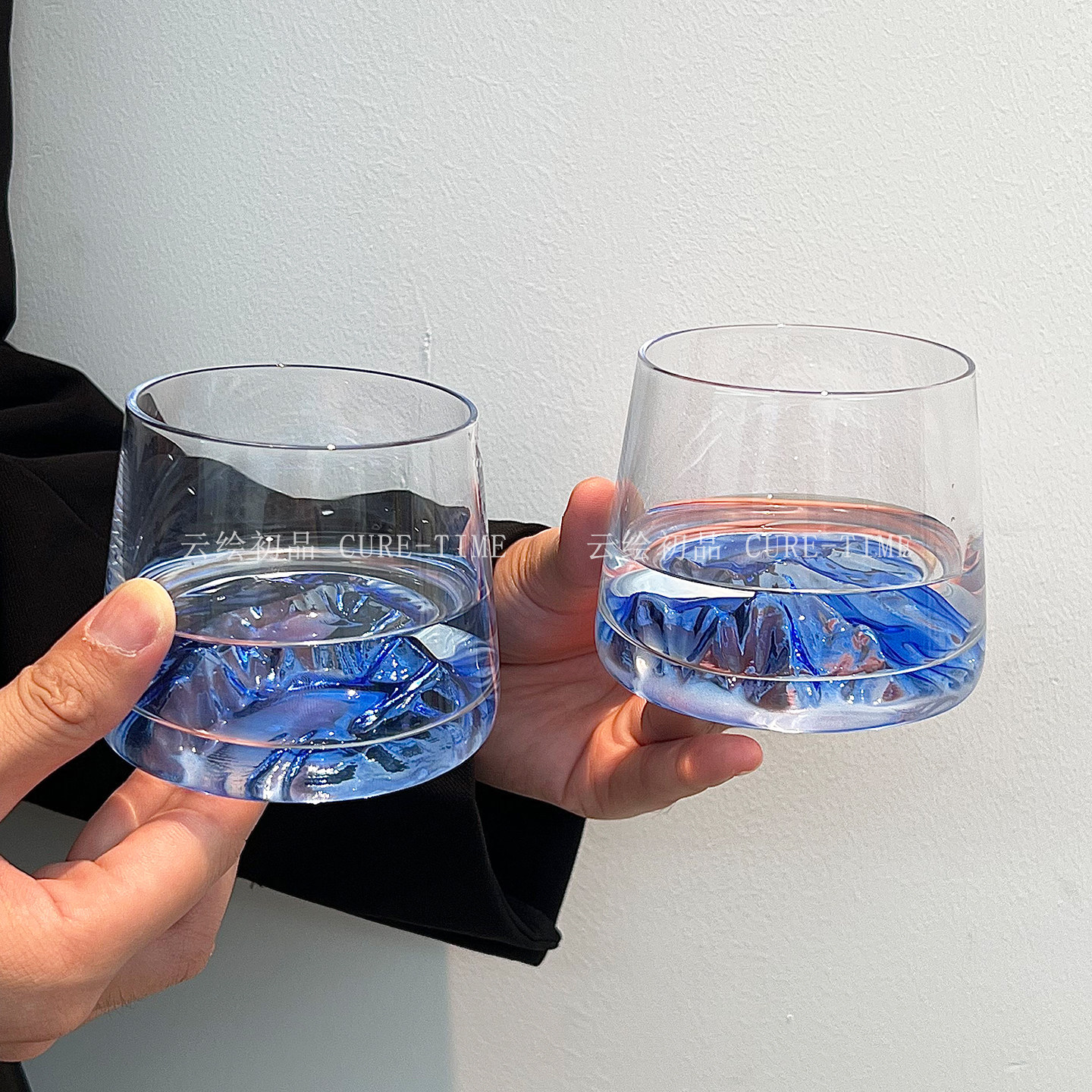 水晶款富士山杯冰山玻璃杯观山杯日式ins雪山杯水杯茶杯威士忌杯,淘宝优惠券,粉丝福利购,淘宝优惠卷