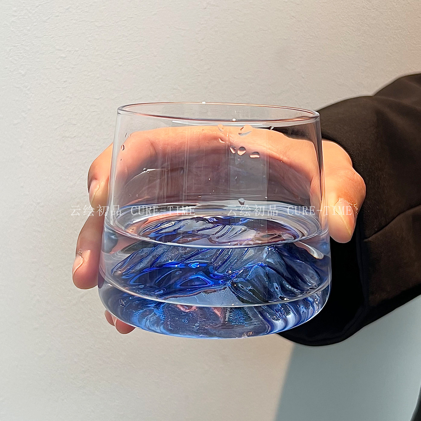 水晶款富士山杯冰山玻璃杯观山杯日式ins雪山杯水杯茶杯威士忌杯,淘宝优惠券,粉丝福利购,淘宝优惠卷