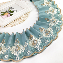 15 cm fields of garden wind double layer with lining buds lace lace sofa cushion decorative skirt hem Curtains Hemline Lengthened Accessories