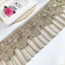 Belt with folds 18 cm Double layer of water soluble lace sofa accessories skirt Curtains Bottom Edge Widening Table Cloth Side Bedside Bedside