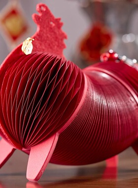 2026年马年摆件蜂窝纸伸缩立体桌面摆设装饰家居饰品礼物创意手办