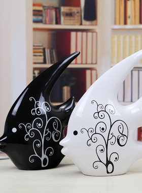 时尚家居家居情侣鱼燕子工艺摆件