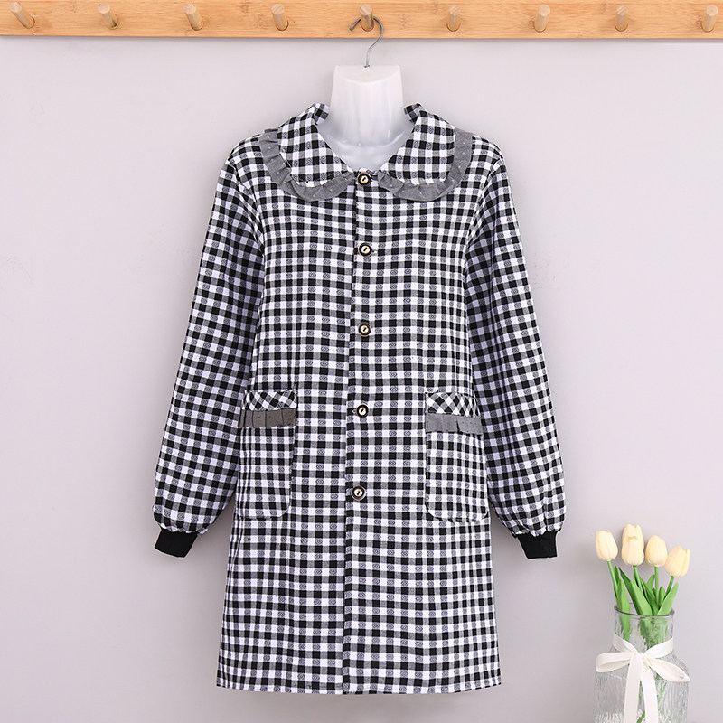 纯棉罩衣透气大人工作服厨房长袖围裙时尚韩版防油污女外套正穿衣,淘宝优惠券,粉丝福利购,淘宝优惠卷