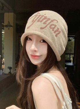 夏日堆堆帽女薄款百搭显脸小冷帽