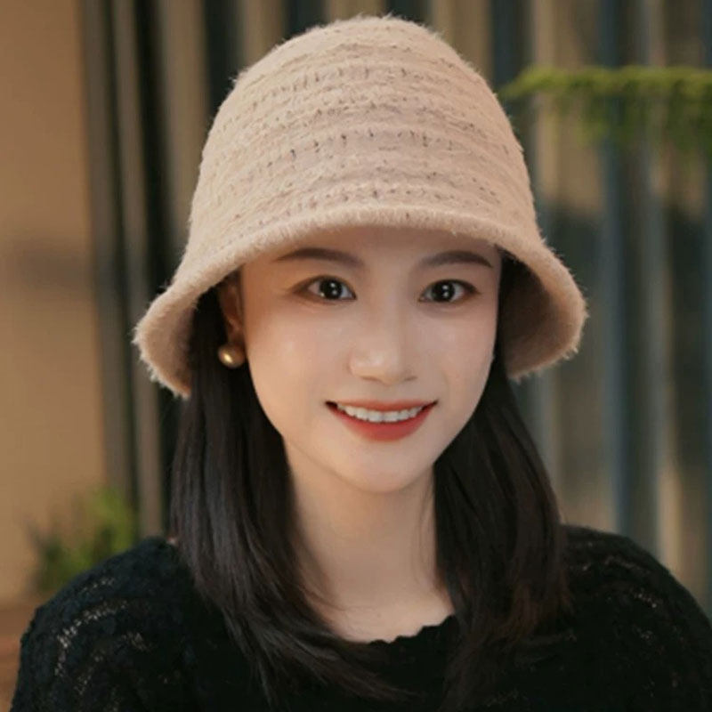 保暖护耳显脸小渔夫帽女高级感2025新款秋冬小香风盆帽百搭水桶帽,淘宝优惠券,粉丝福利购,淘宝优惠卷