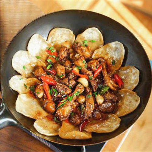 地锅饼手工商用地锅鸡的锅饼半成品冷冻排骨地锅鱼贴饼面饼 - 图0